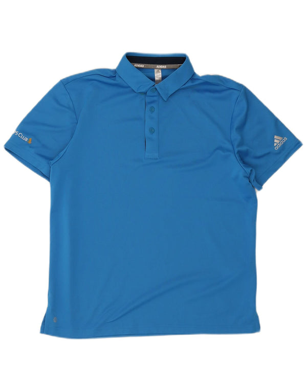 Tricou polo Adidas pentru bărbați, mare, albastru, poliester