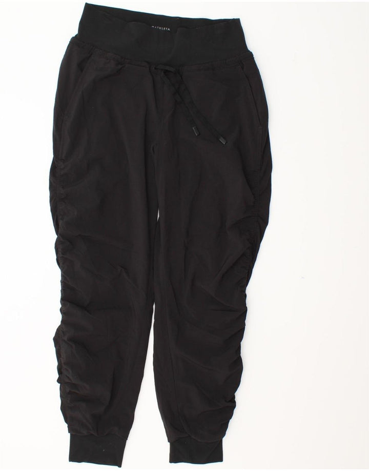 ATHLETA Womens Windbreaker Trousers US 2 XS  Black Polyester Vintage Athleta and Second-Hand Athleta from Messina Hembry 