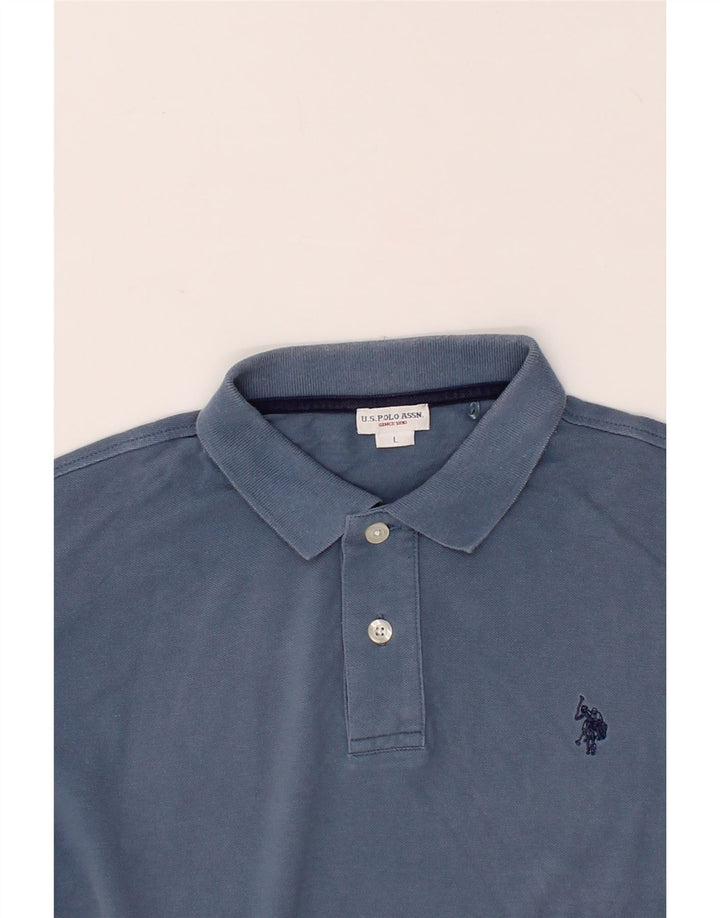 U.S. POLO ASSN. Mens Polo Shirt Large Blue Vintage U.S. Polo Assn. and Second-Hand U.S. Polo Assn. from Messina Hembry 
