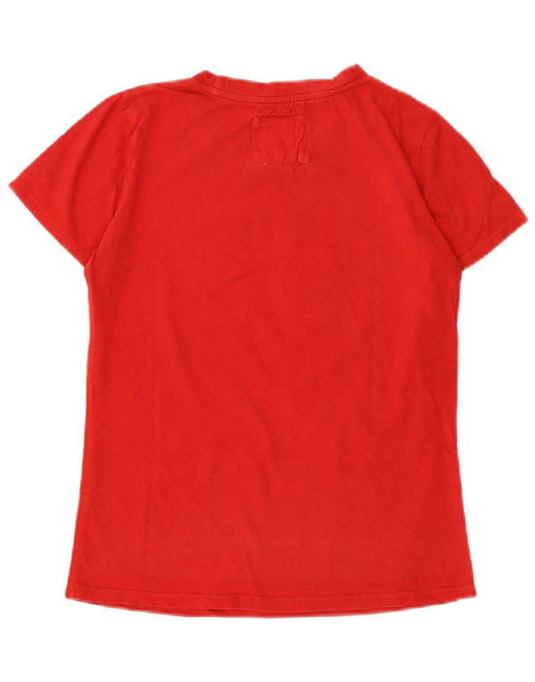 Tricou grafic pentru femei Abercrombie & Fitch Top UK 12 Bumbac roșu mediu