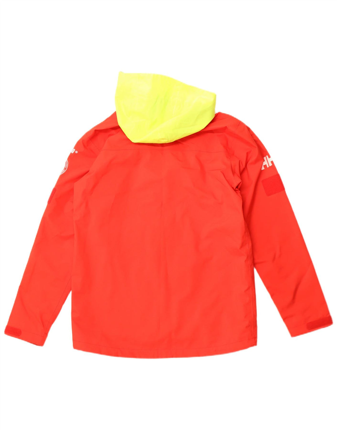 HELLY HANSEN Jachetă de ploaie cu glugă grafică pentru bărbați UK 36, roșu mic, bloc de culoare