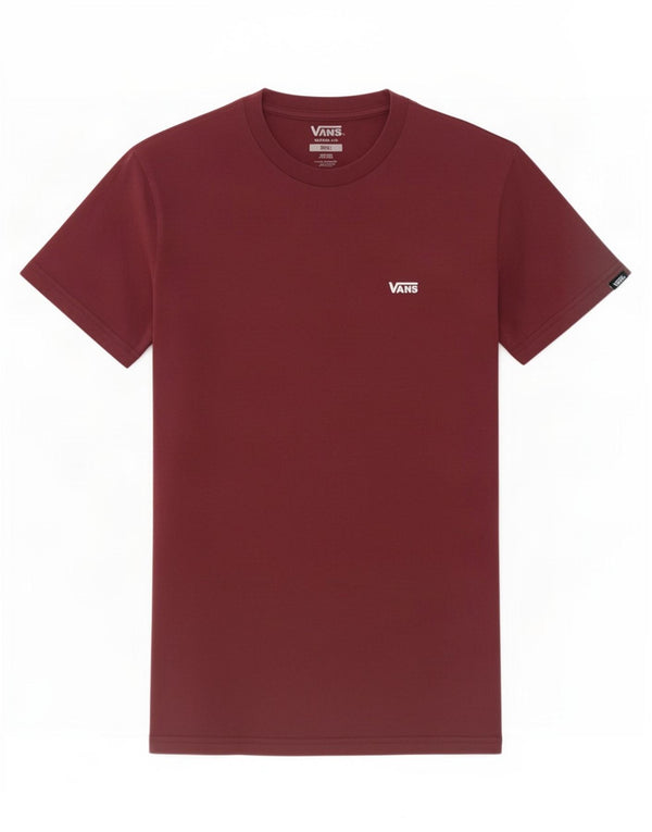 Vans Mens Classic Fit T-Shirt Top Small Burgundy Cotton