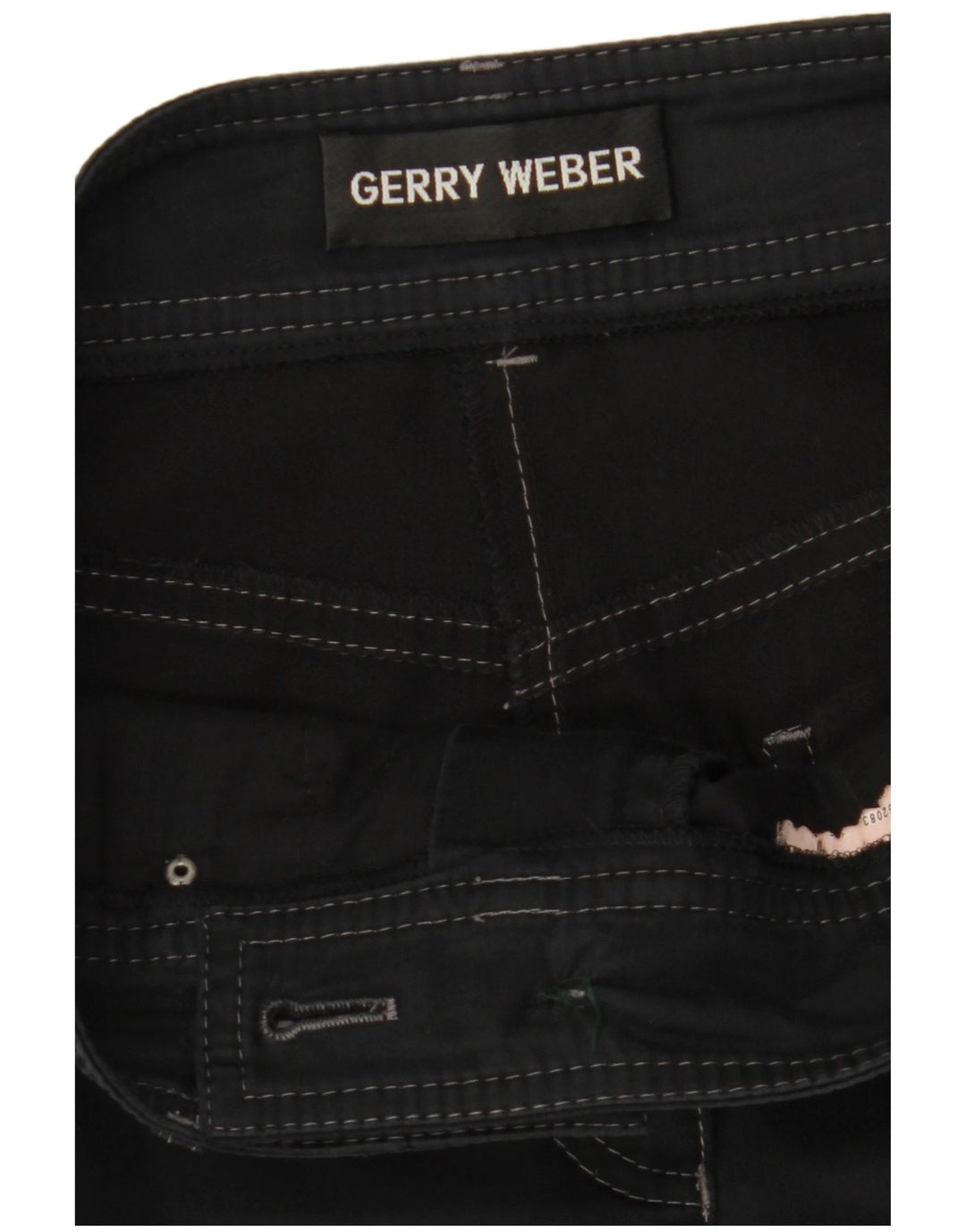 GERRY WEBER Pantaloni tăiați drept pentru femei W30 L23 negri