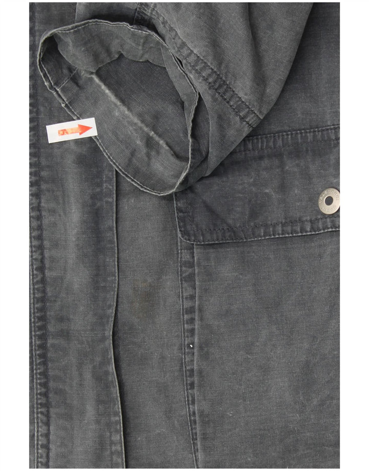 TRUSSARDI Jachetă cu glugă pentru femei IT 44 bumbac gri mediu