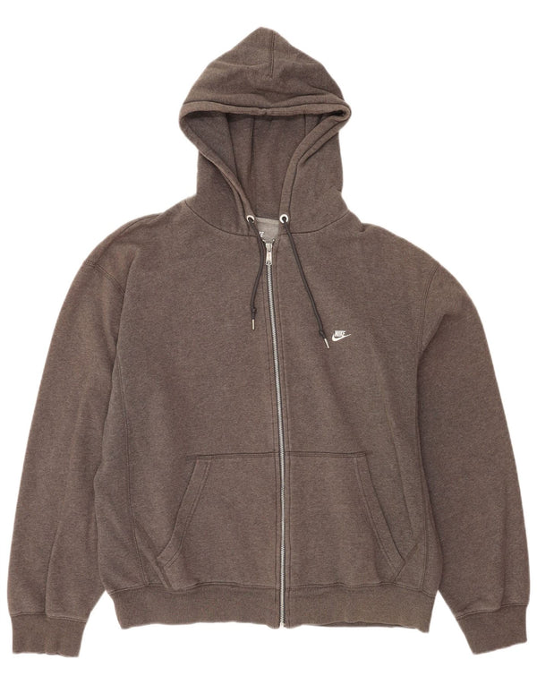 Pulover Nike pentru bărbați cu fermoar, UK 45/47 XL, bumbac gri