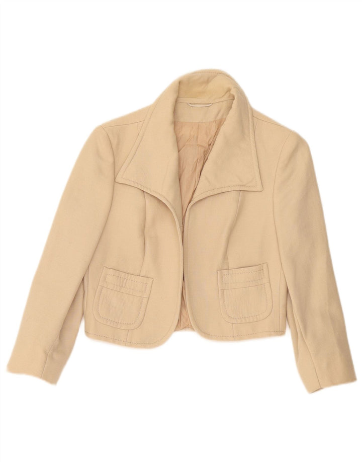 Jachetă Bolero Vintage pentru femei cu mâneci 3/4 IT 42 Bej mediu