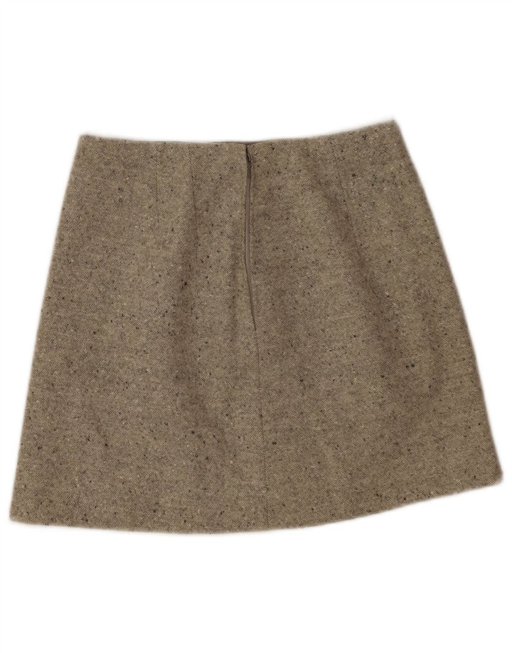 Fusta mini vintage pentru femei W26 Mic Bej pete