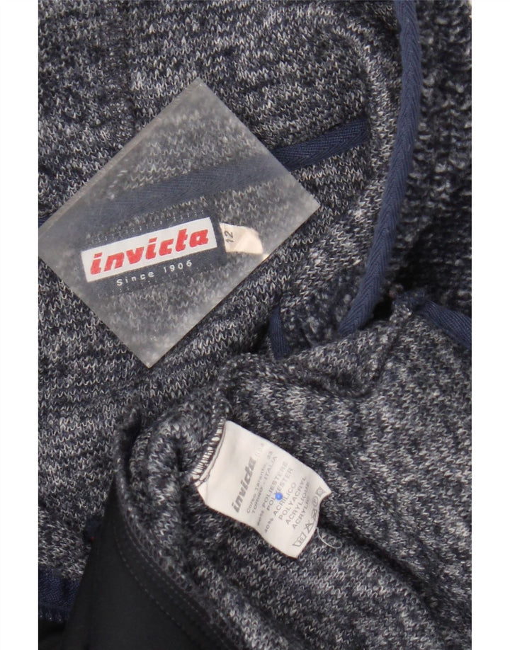 Pulover Invicta pentru femei, cu fermoar, cu capota, UK 12, mediu, bleumarin, poliester cu pături