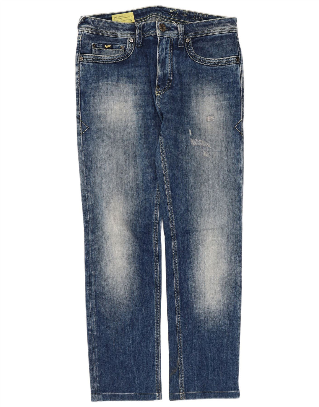Blugi subțiri Albert distressed pentru femei Gas W30 L27 Bumbac albastru
