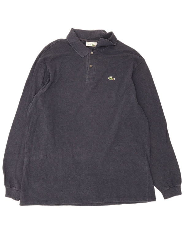 Tricou polo pentru bărbați Lacoste cu mânecă lungă Mărimea 8 3XL Bumbac bleumarin