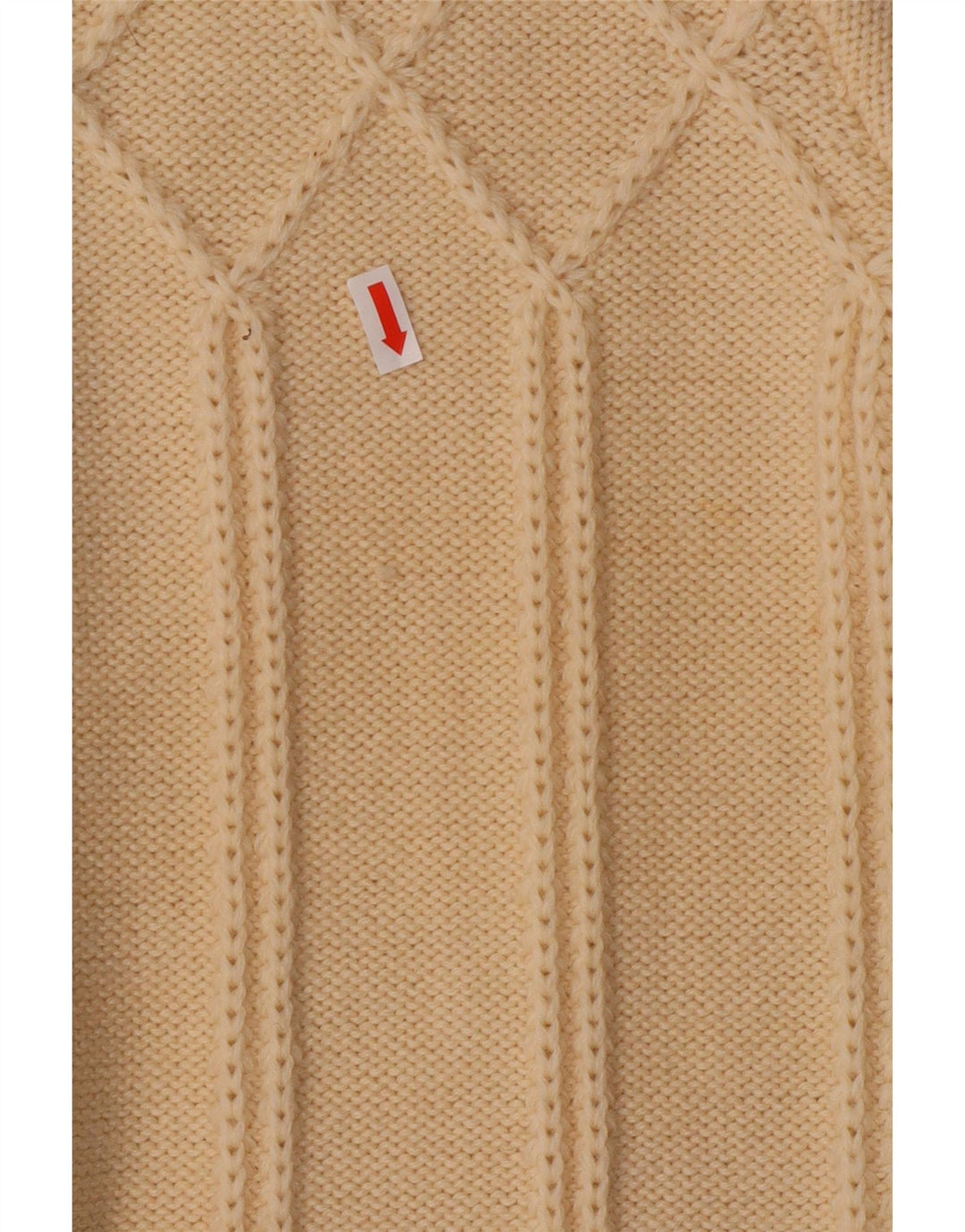 Pulover Cardigan Vintage pentru Damă UK 12 Mediu Lână albă