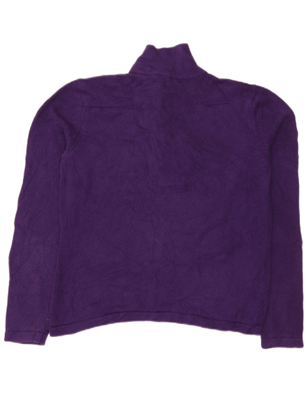 Pulover pentru damă Chaps cu gât cu nasturi, UK 18 XL, bumbac violet