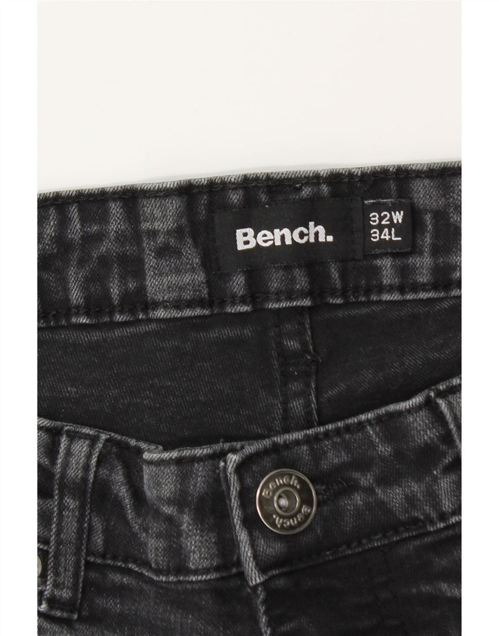Blugi subțiri pentru bărbați Bench W32 L32 bumbac negru