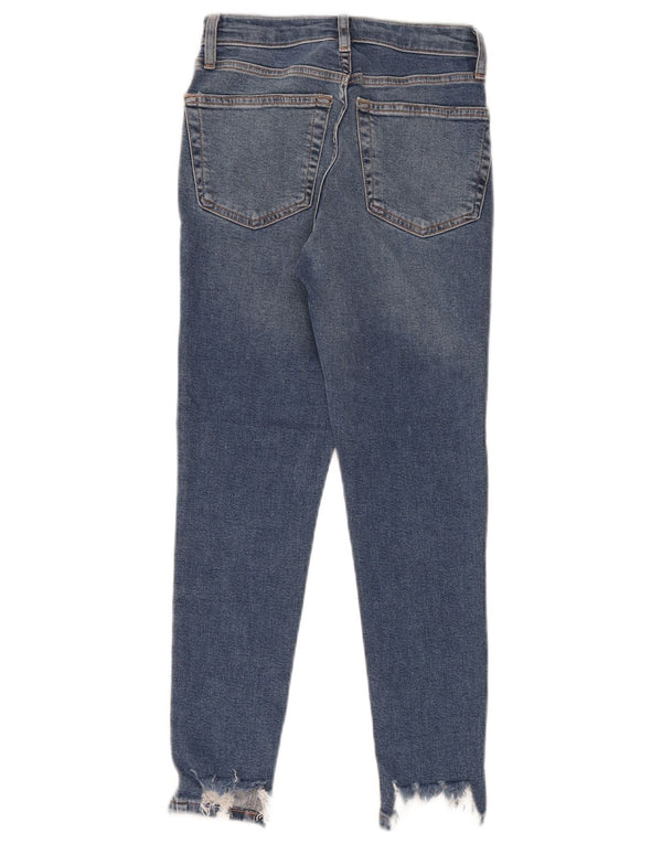 Topshop Womens Jamie Skinny Jeans W25 L28 Blue Cotton