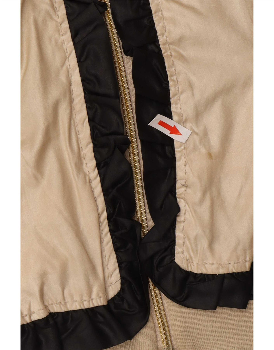 Moschino Bomber Jacket pentru femei UK 14 Large Gold Colorblock Poliester