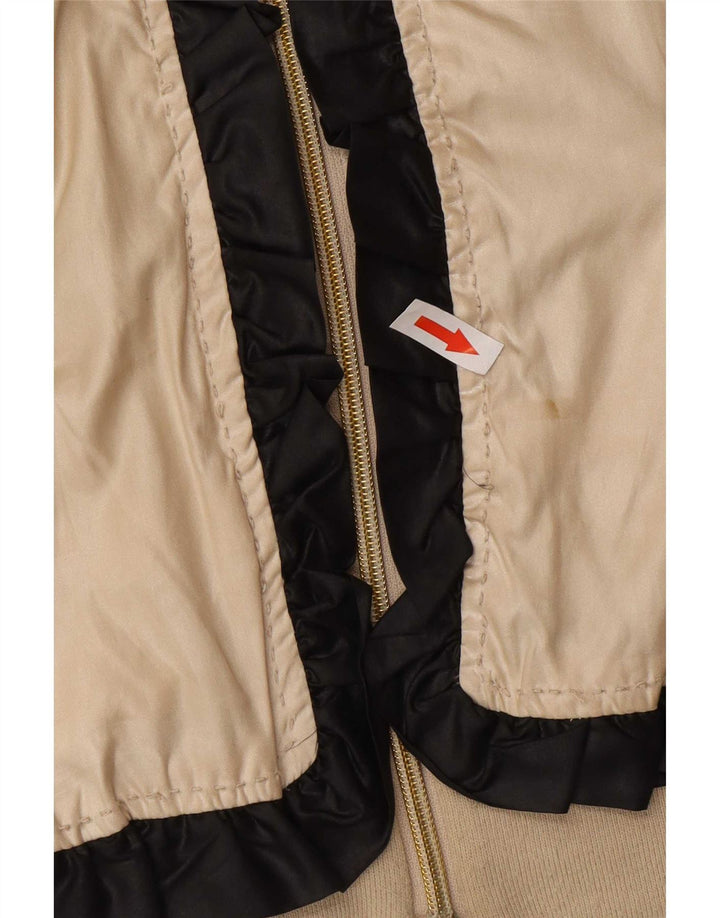 Moschino Bomber Jacket pentru femei UK 14 Large Gold Colorblock Poliester
