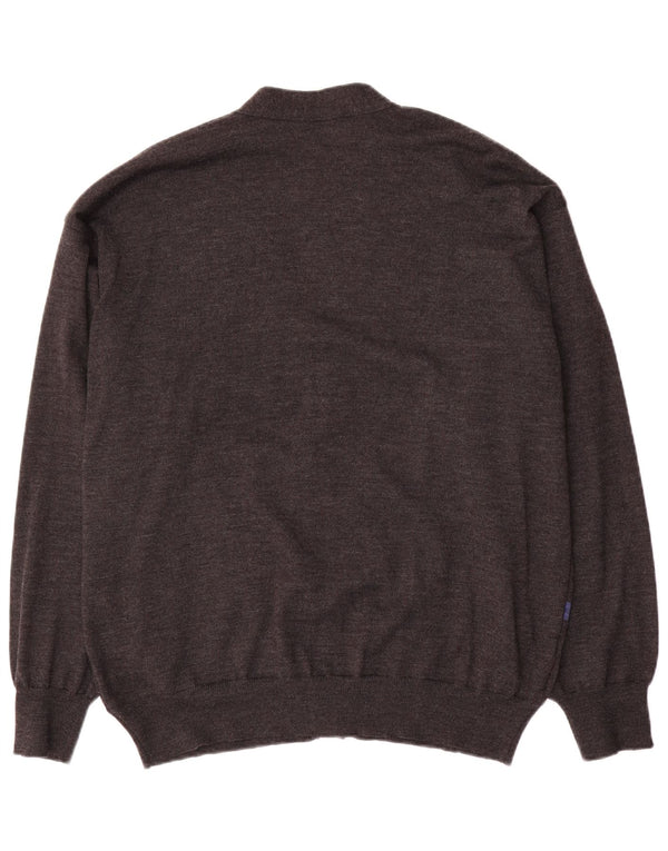 Pulover cardigan pentru bărbați DALMINE IT 54 XL gri Argyle/Lână diamant