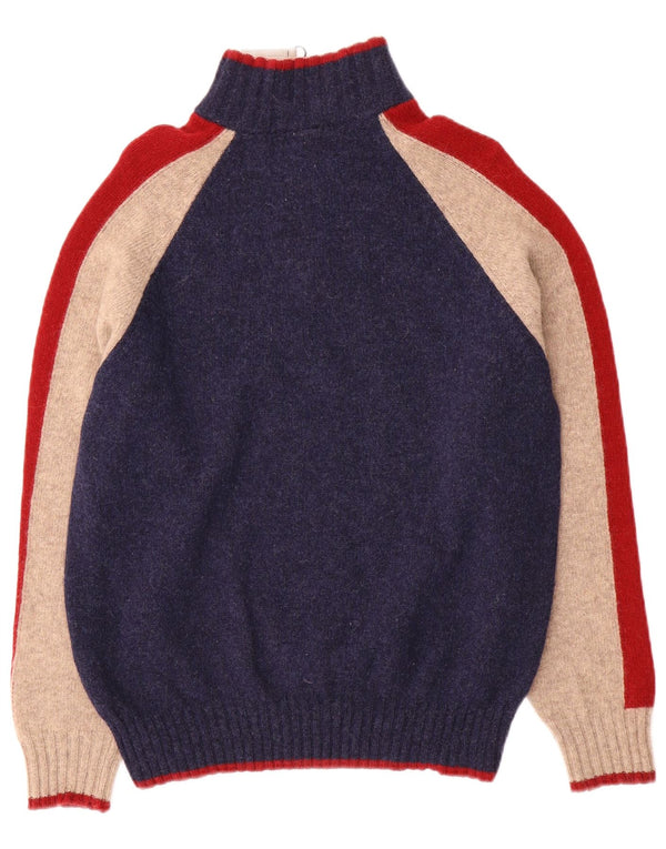 Pulover pentru bărbați North Sails, cu fermoar, cu gât, lână colorblock, mediu, albastru