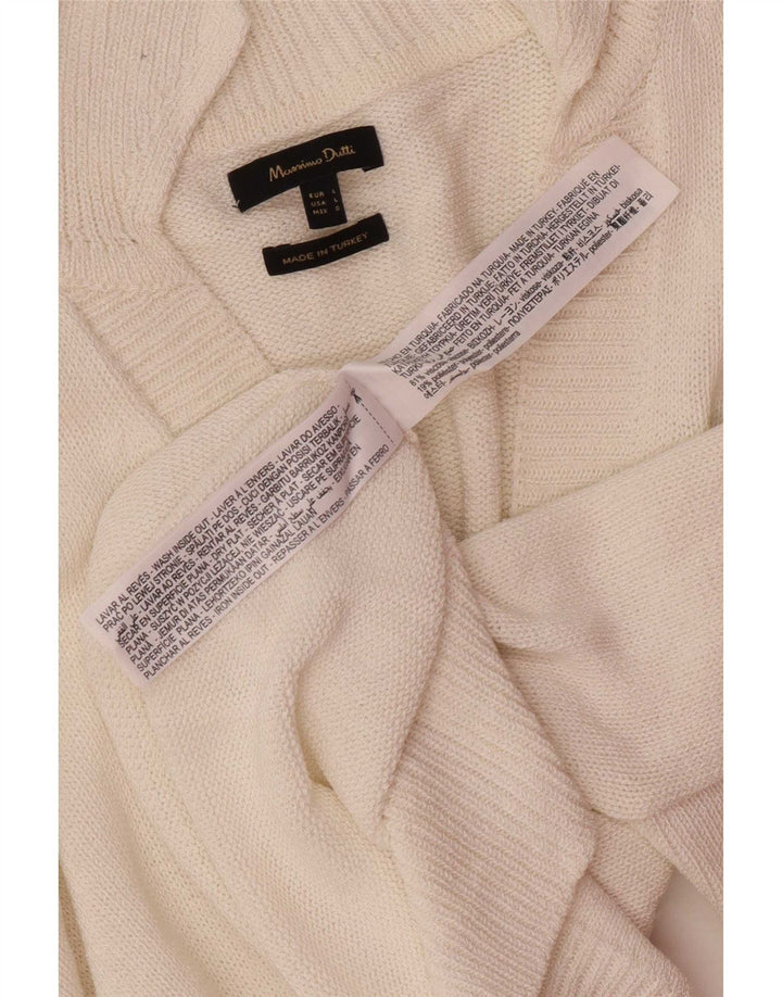 Pulover cu gât polo Massimo Dutti pentru femei UK 16 Large White