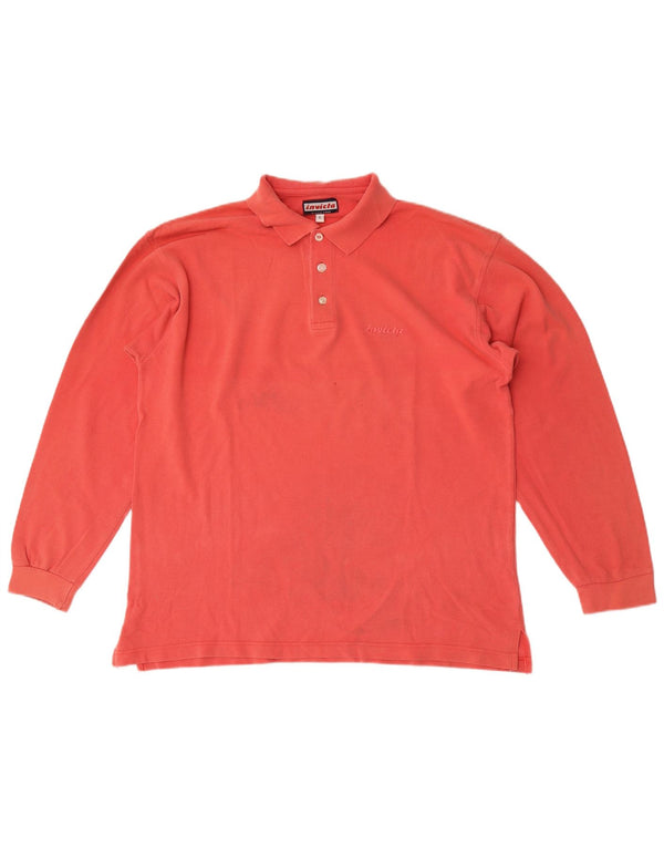Invicta Mens Long Sleeve Polo Shirt Large Red Cotton