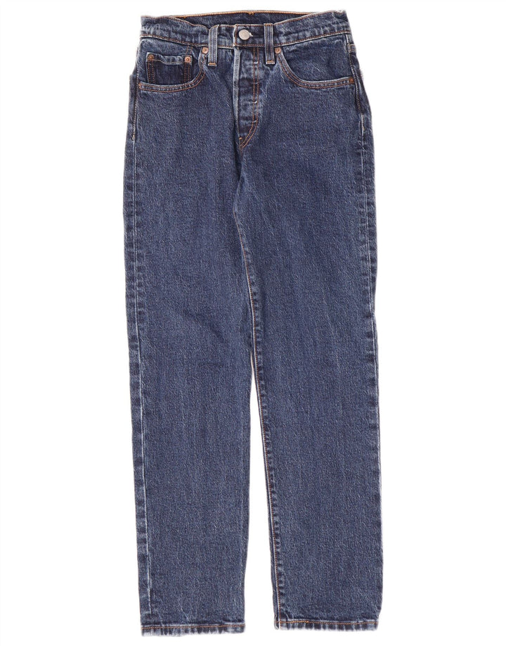 Blugi conici 501 pentru femei Levi's W24 L28 Blue Cotton Classic