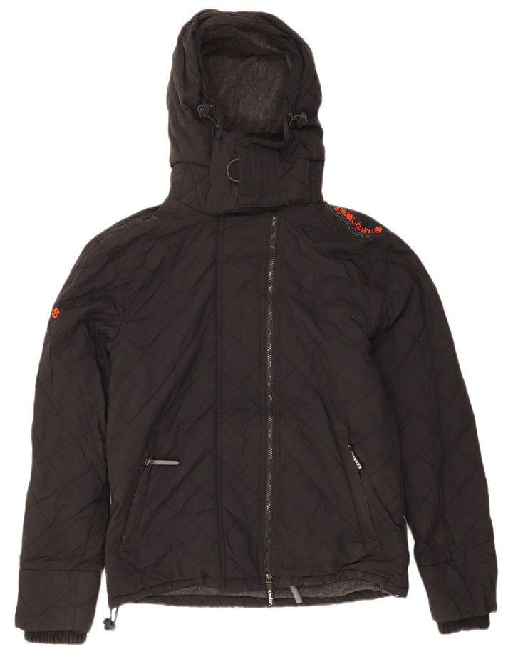 Jachetă Windbreaker cu glugă Superdry pentru bărbați UK 38 Medium Black