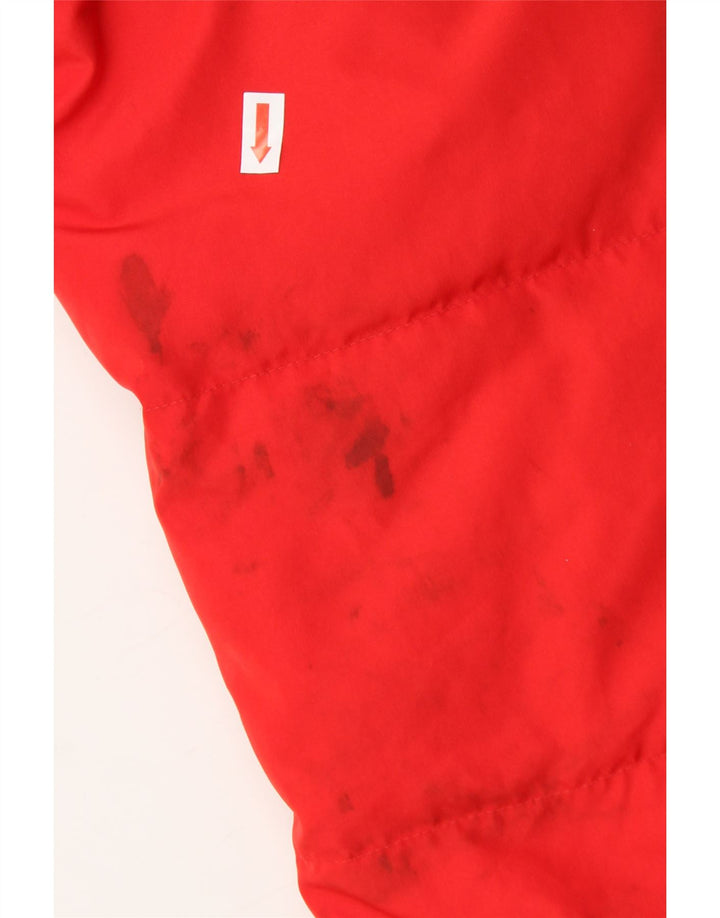 CHAMPION Womens Hooded Padded Jacket UK 14 Medium Red Vintage Champion and Second-Hand Champion from Messina Hembry 