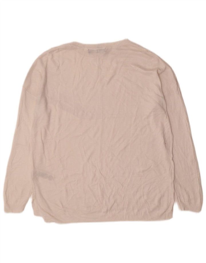 Pulover pentru femei Marks & Spencer cu gâtul cu barca UK 14 Medium Off White