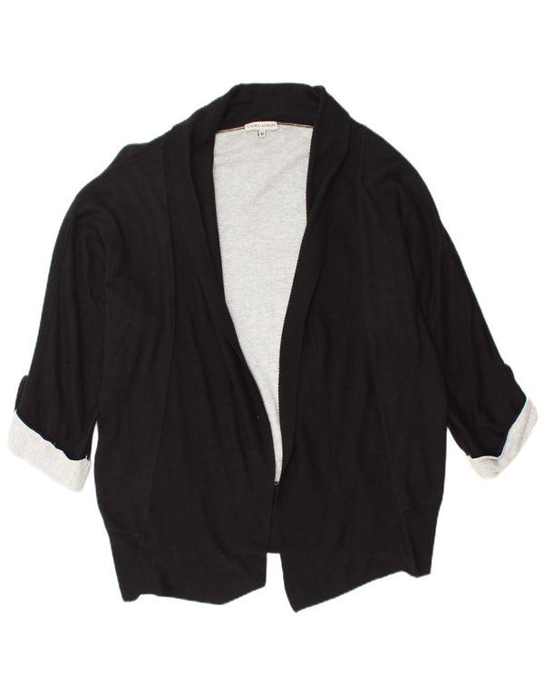 Pulover cardigan deschis pentru femei cu mâneci 3/4 Laura Ashley UK 14 Medium Negru