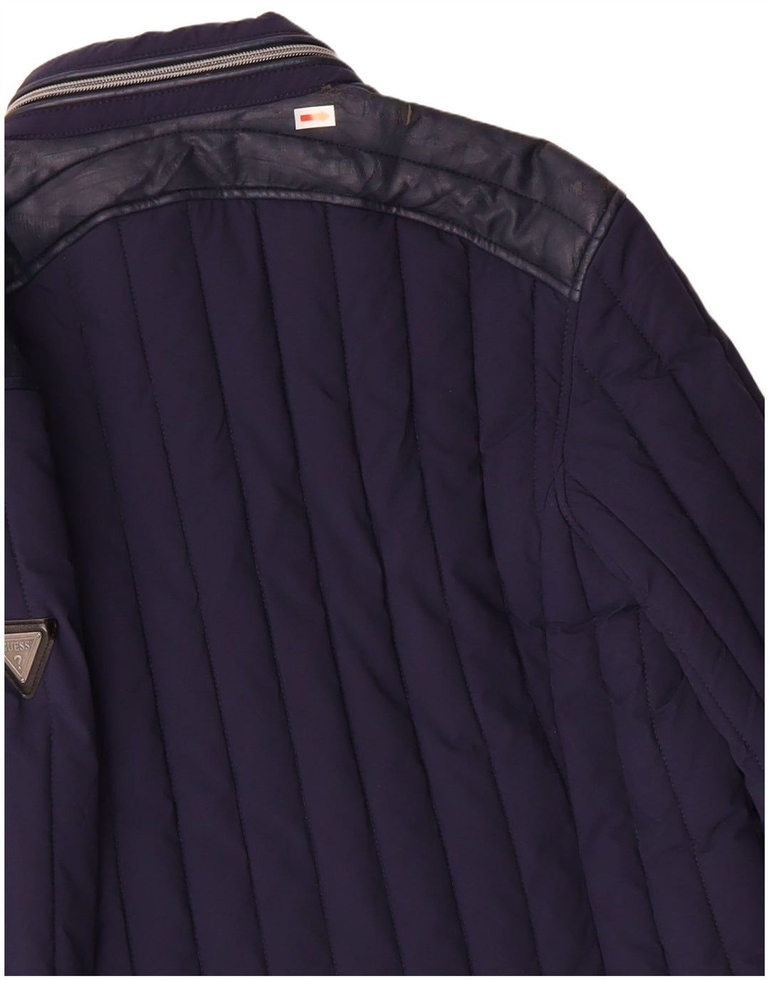 GUESS Womens Padded Jacket UK 14 Medium Navy Blue