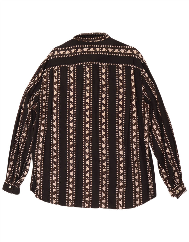 Cămașă Vintage pentru bărbați XL Negru Floral