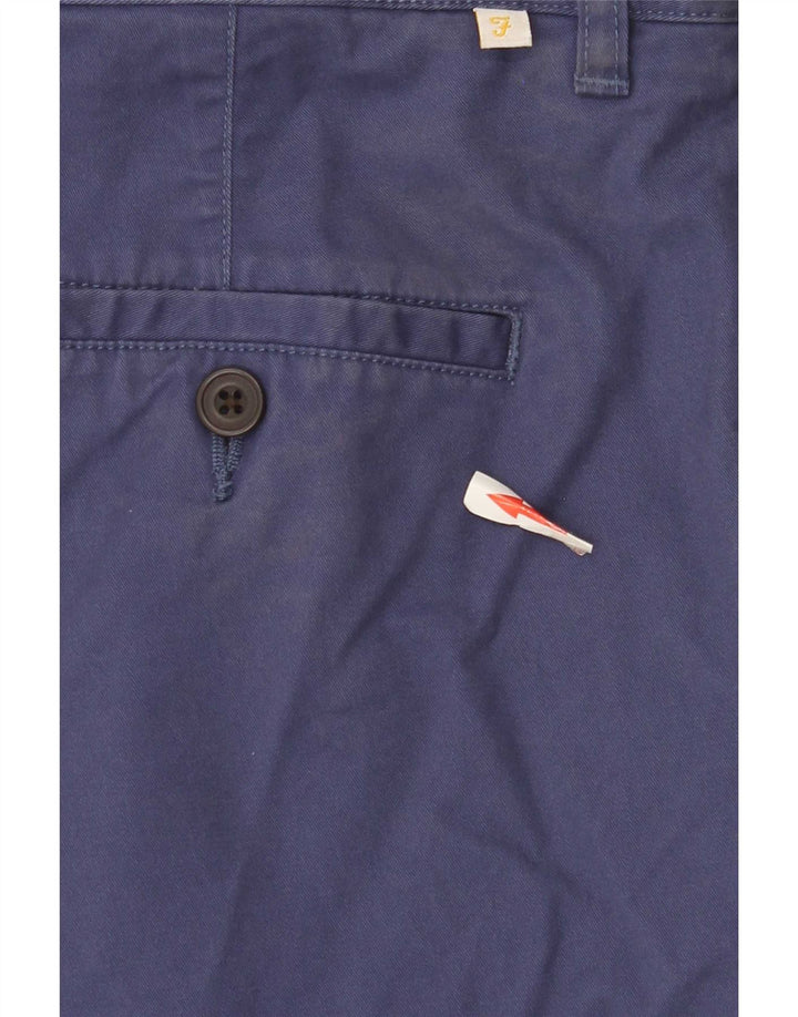 Pantaloni scurți chino obișnuiți pentru bărbați Farah W34, mare, albastru, bumbac