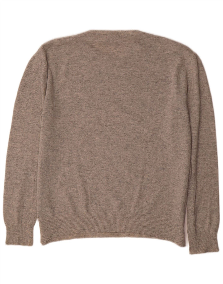 Pulover pentru bărbați Kappa cu gât roșu, XL, lână gri