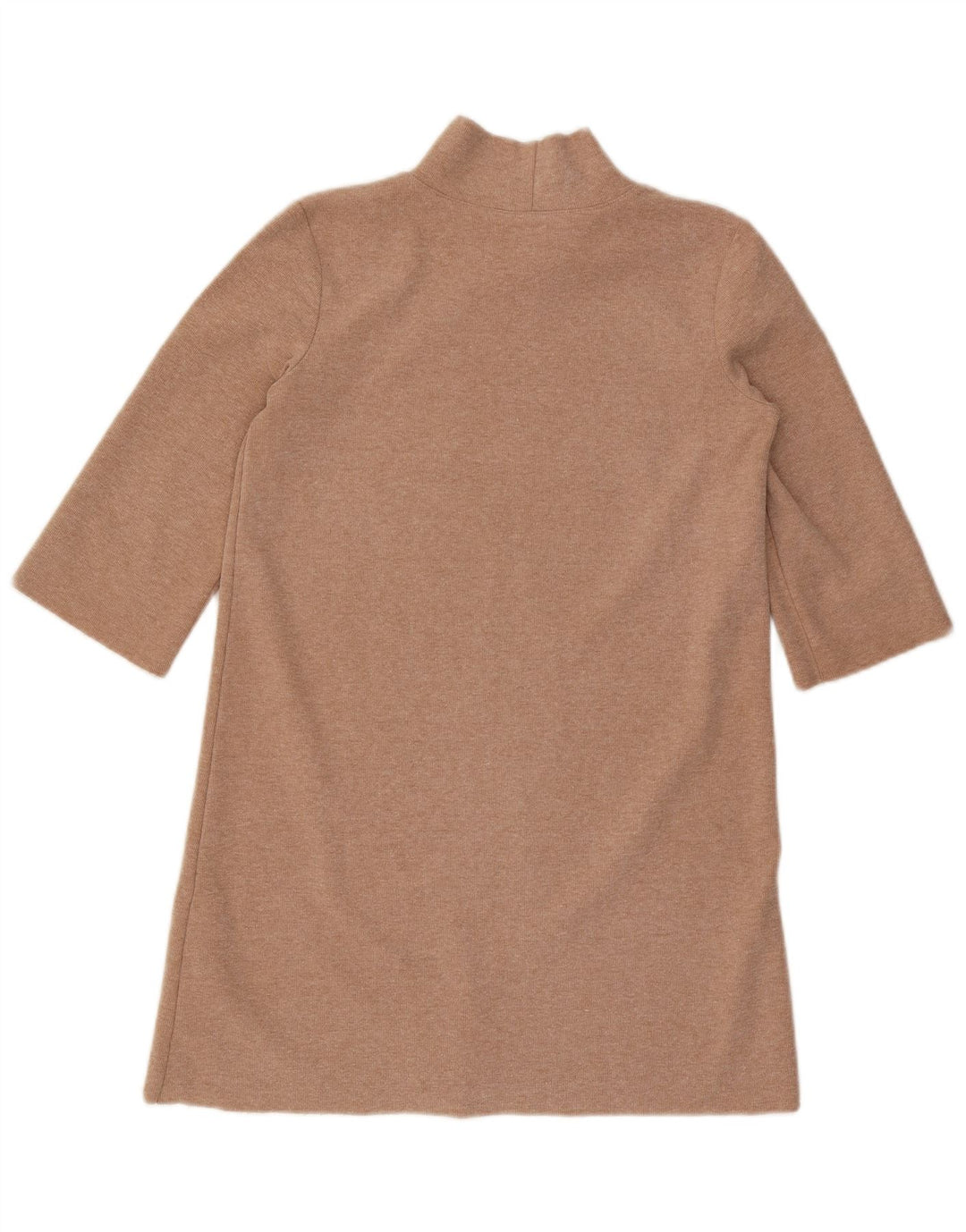 Rochie cu mâneci 3/4 pentru femei Zara UK 10 Poliester Bej Mic
