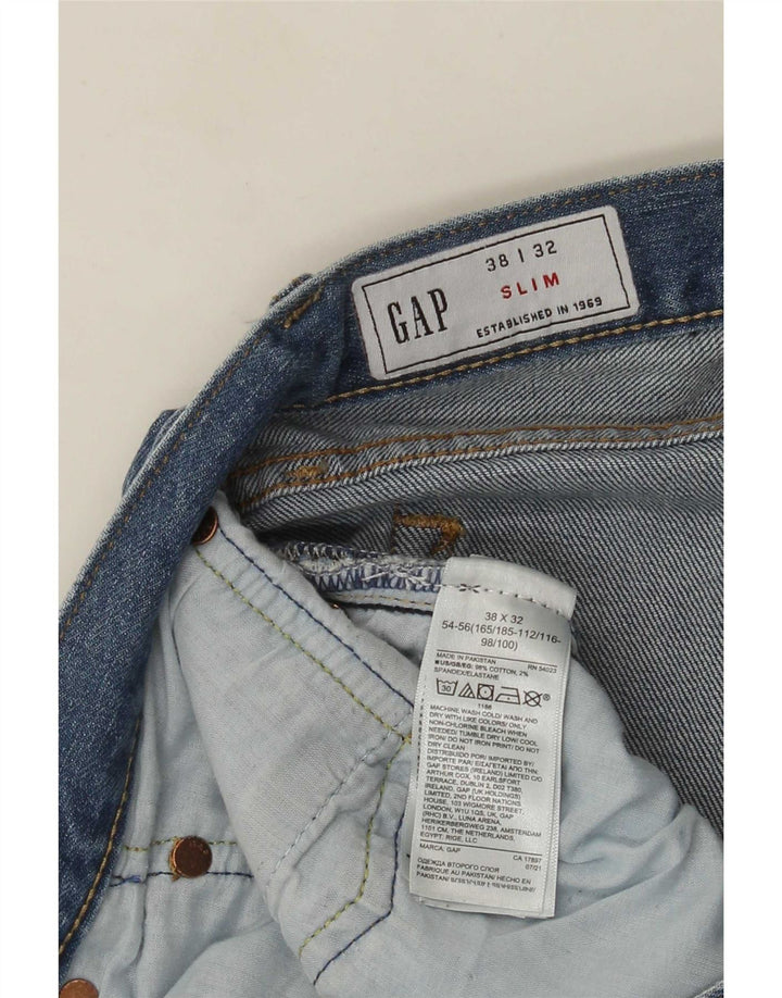 Blugi subțiri pentru femei Gap W38 L32 Bumbac albastru
