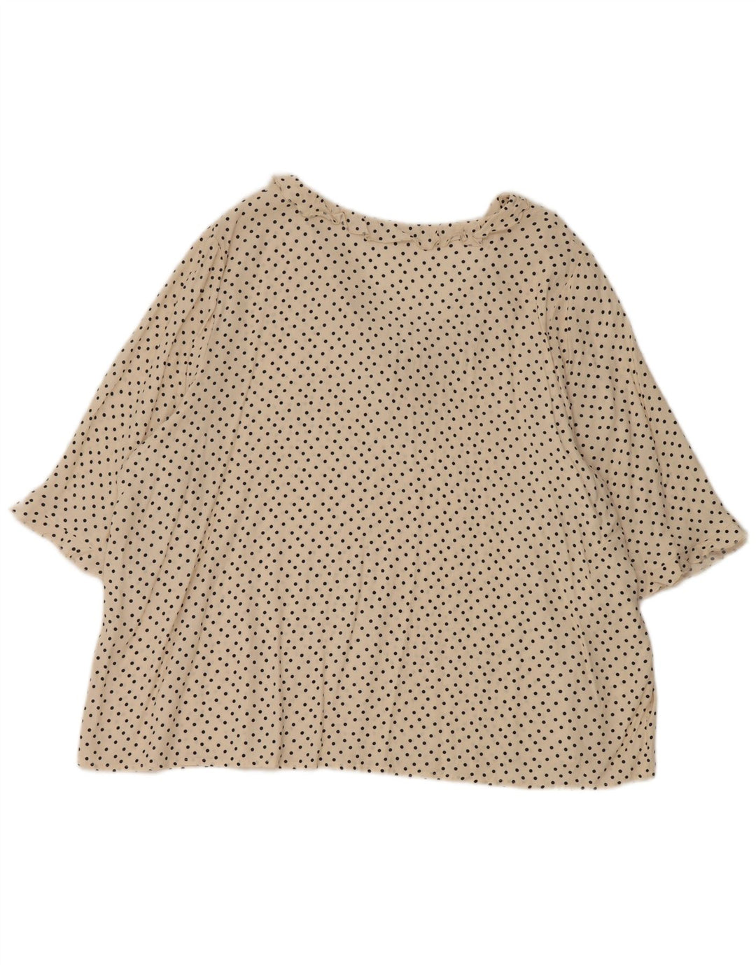 Bluză pentru femei Marks & Spencer cu volane în față, UK 18 XL, buline alb