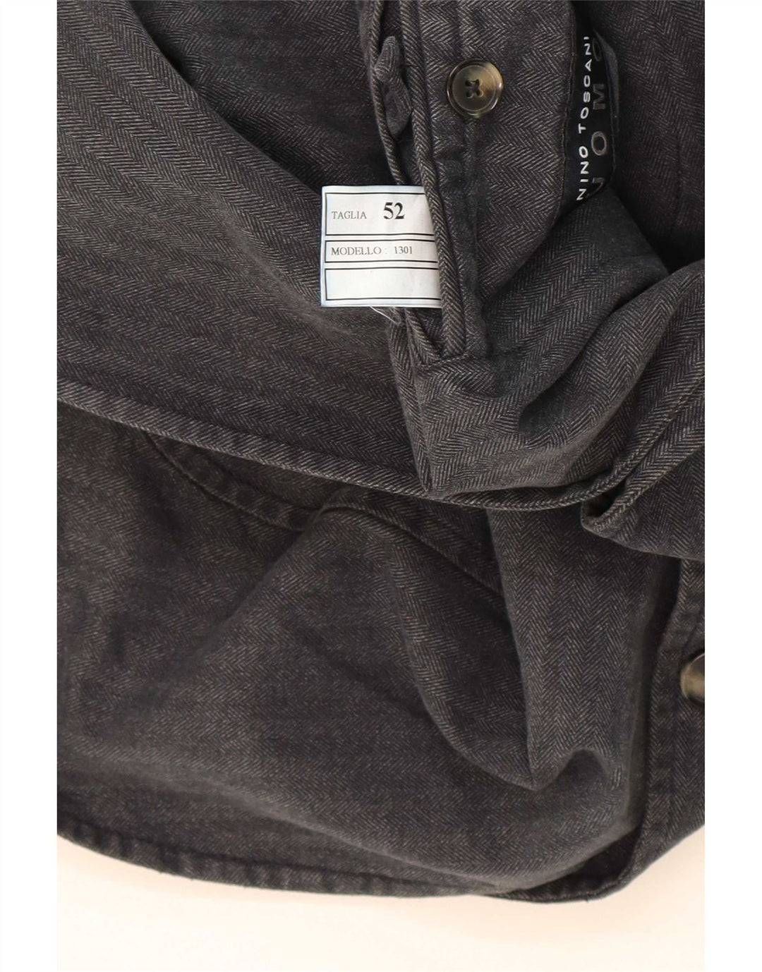 Jachetă vintage pentru bărbați cu 3 nasturi IT 52 XL bumbac cu dungi gri
