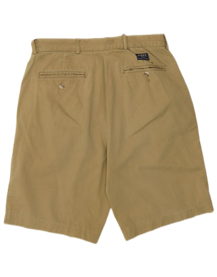 VINTAGE Mens Chino Shorts W30 Medium Khaki Cotton