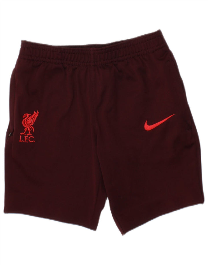Pantaloni scurți sport Liverpool NIKE pentru băieți 8-9 ani, poliester mic Bordeaux