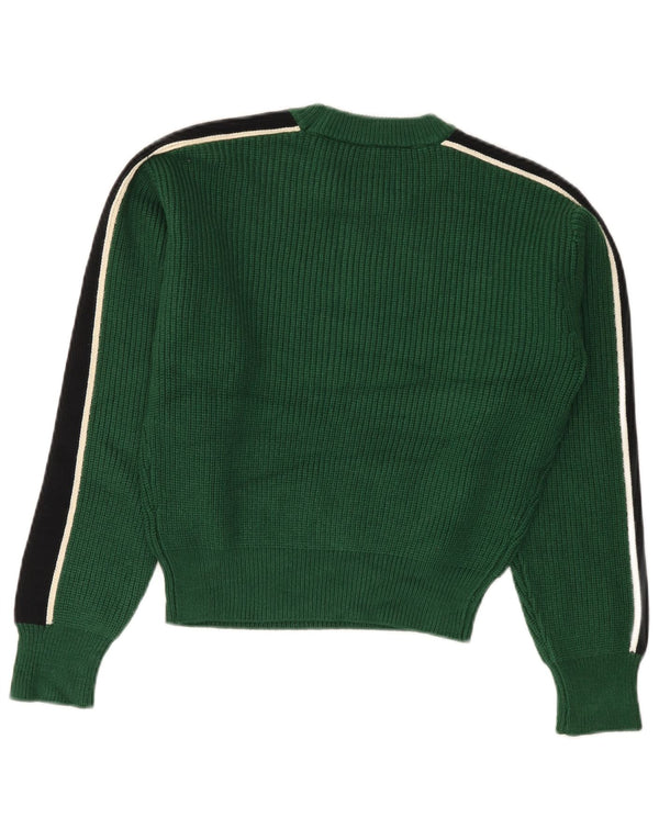 Pulover ZARA pentru damă, cu decolteu scurt, cu decolteu rotund, UK 10, color verde mic