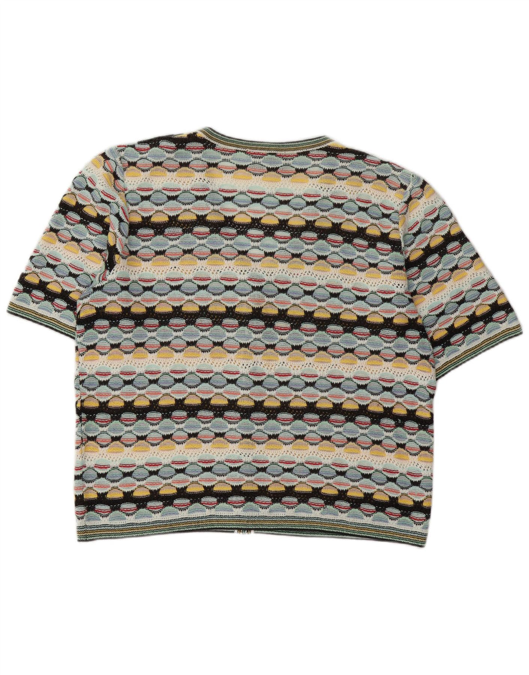 Pulover Cardigan Vintage pentru Damă UK 14 Mare Multicolor Geometric