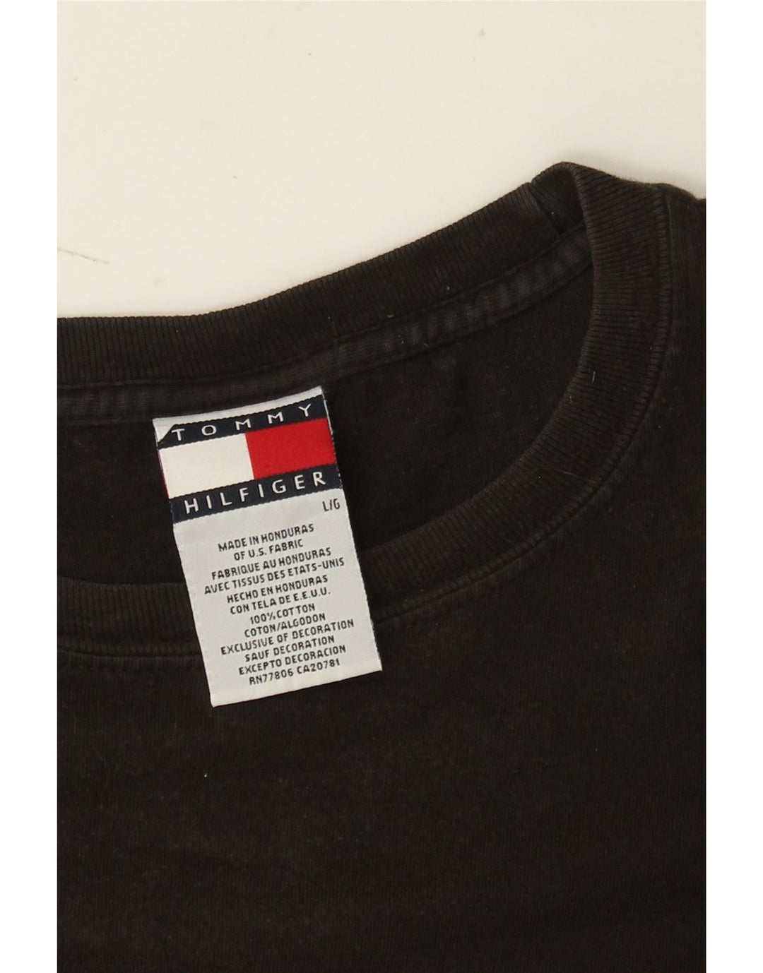 Tricou Tommy Hilfiger pentru bărbați Top mare din bumbac negru