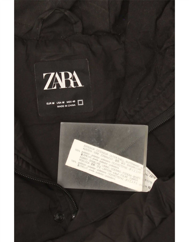 Gilet căptușit cu glugă pentru bărbați Zara UK 38 Poliester mediu negru