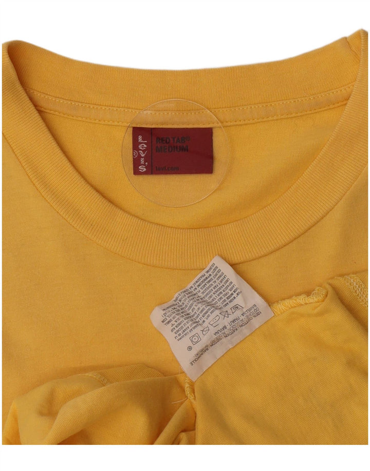 Tricou grafic Levi's pentru bărbați Top din bumbac galben mediu