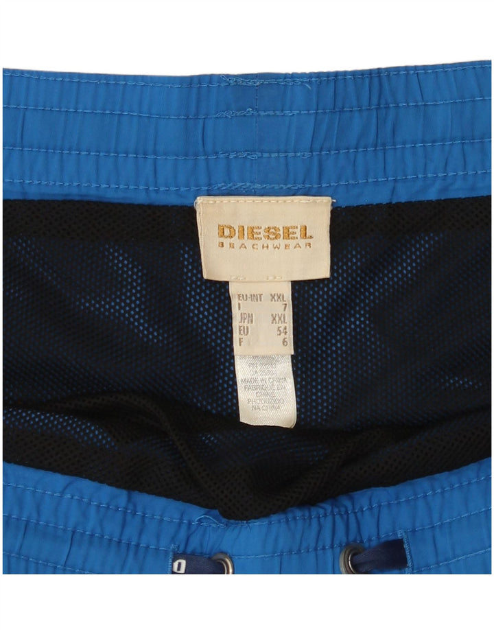 Pantaloni scurți de înot grafic pentru bărbați Diesel 2XL, poliester albastru