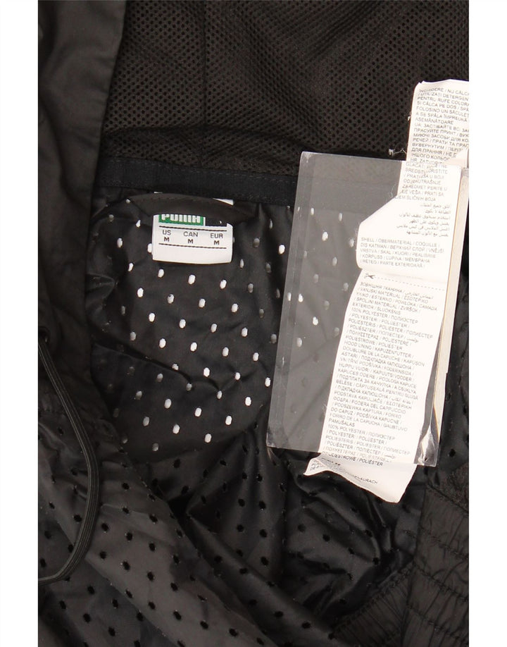 Jachetă de trening cu glugă grafică PUMA pentru bărbați, poliester mediu negru