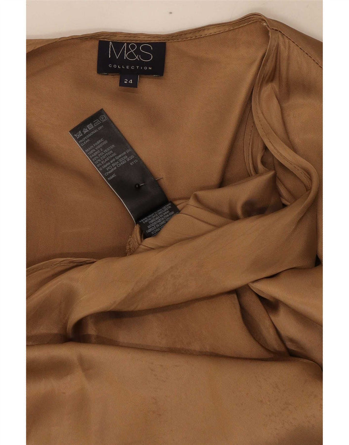 Top cardigan asimetric pentru femei Marks & Spencer UK 24 4XL Bej Poliester