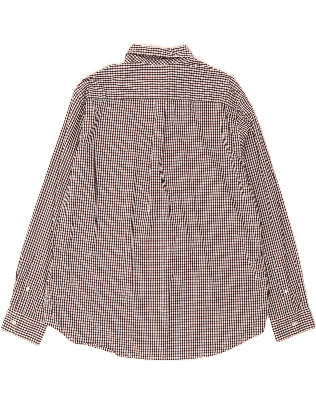 DOCKERS Mens Shirt XL Burgundy Gingham Cotton Vintage Dockers and Second-Hand Dockers from Messina Hembry 