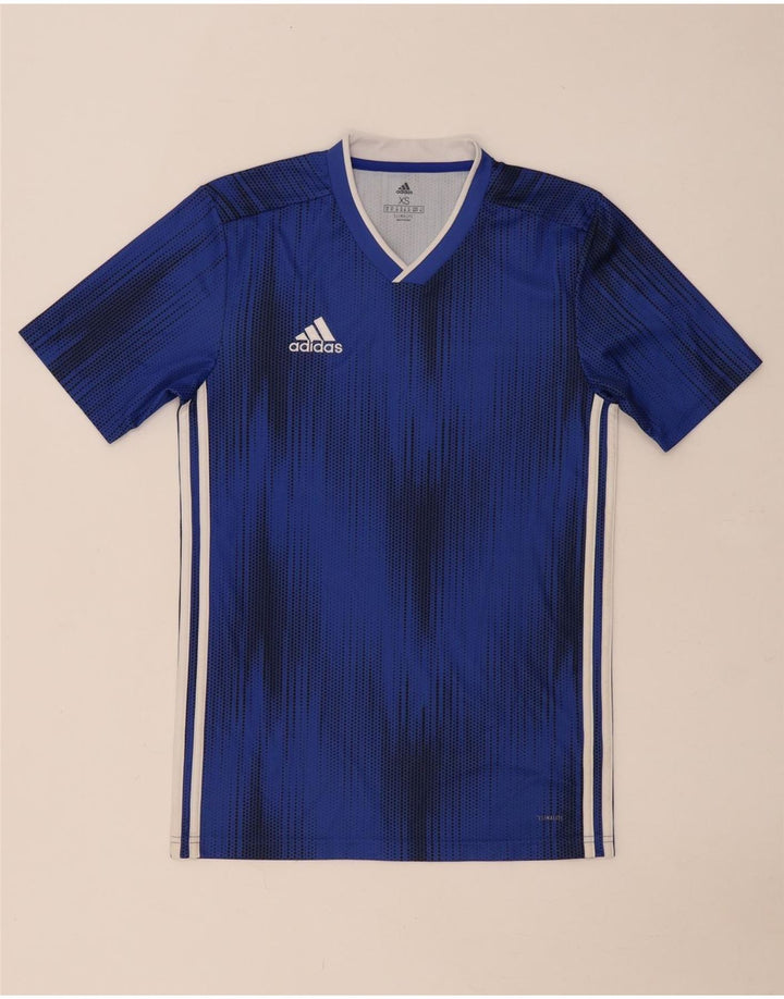 Tricou Adidas Climalite Top XS Albastru Geometric Poliester