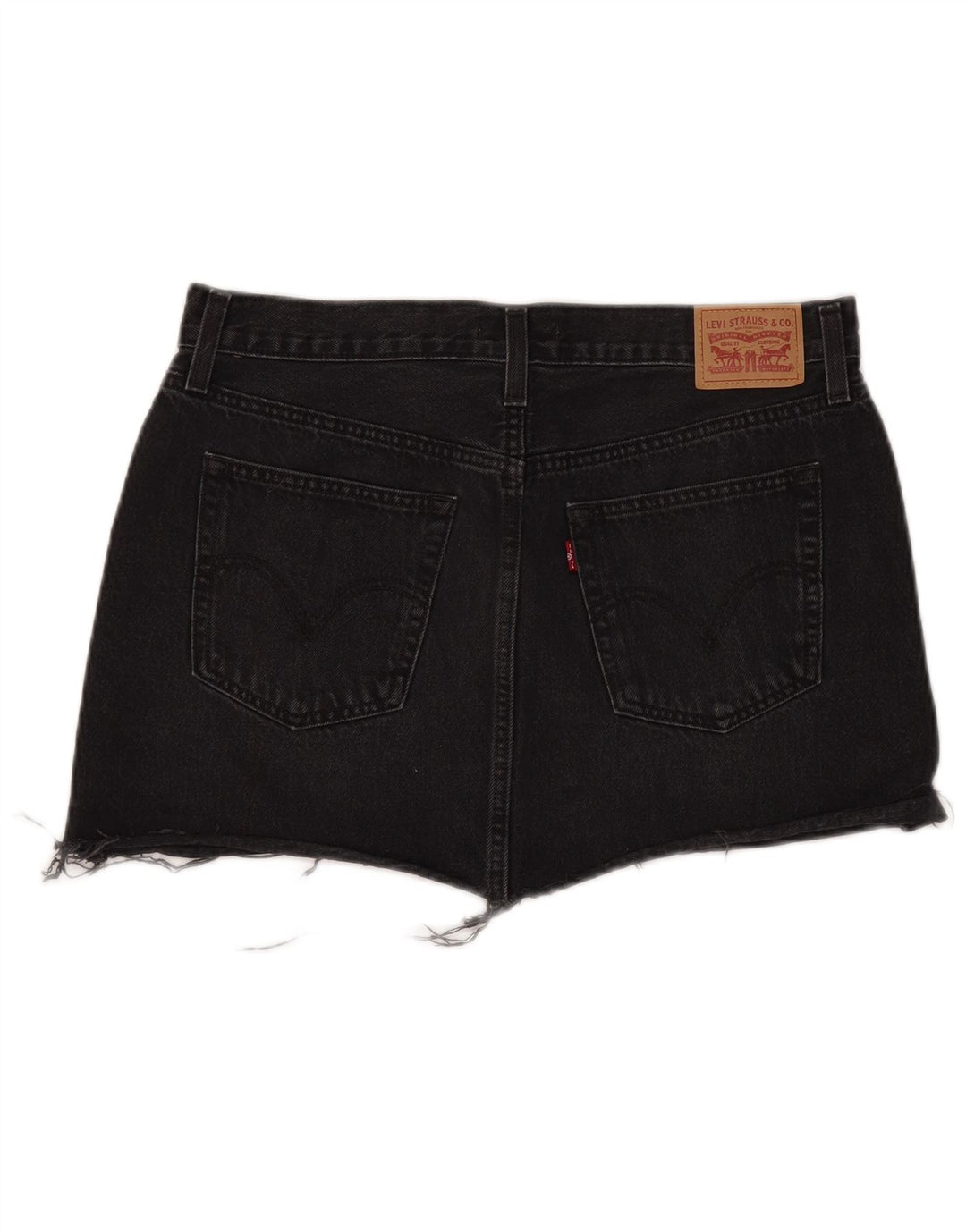Fusta de blugi pentru femei Levi's W31 bumbac negru mediu